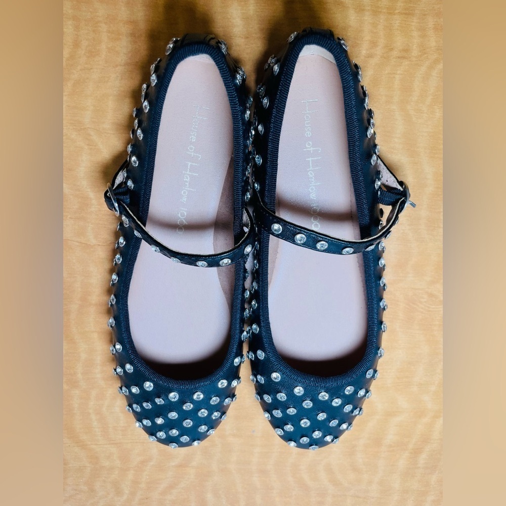 House of Harlow Black 1960 Flashy Mary Jane Ballet Flats - Picture 6 of 11
